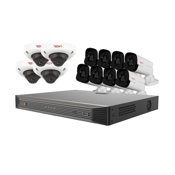 Revo America Ultra HD Audio Capable 16 Channel Surveillance System with 12 4Megapixel Cameras RU162D4GB8GA-4T - main